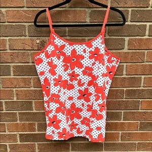 Lane Bryant Orange & White Fitted Camisole